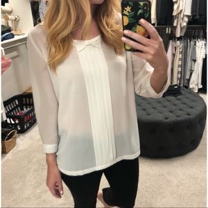 Forever 21 Sheer Bow Tie Top